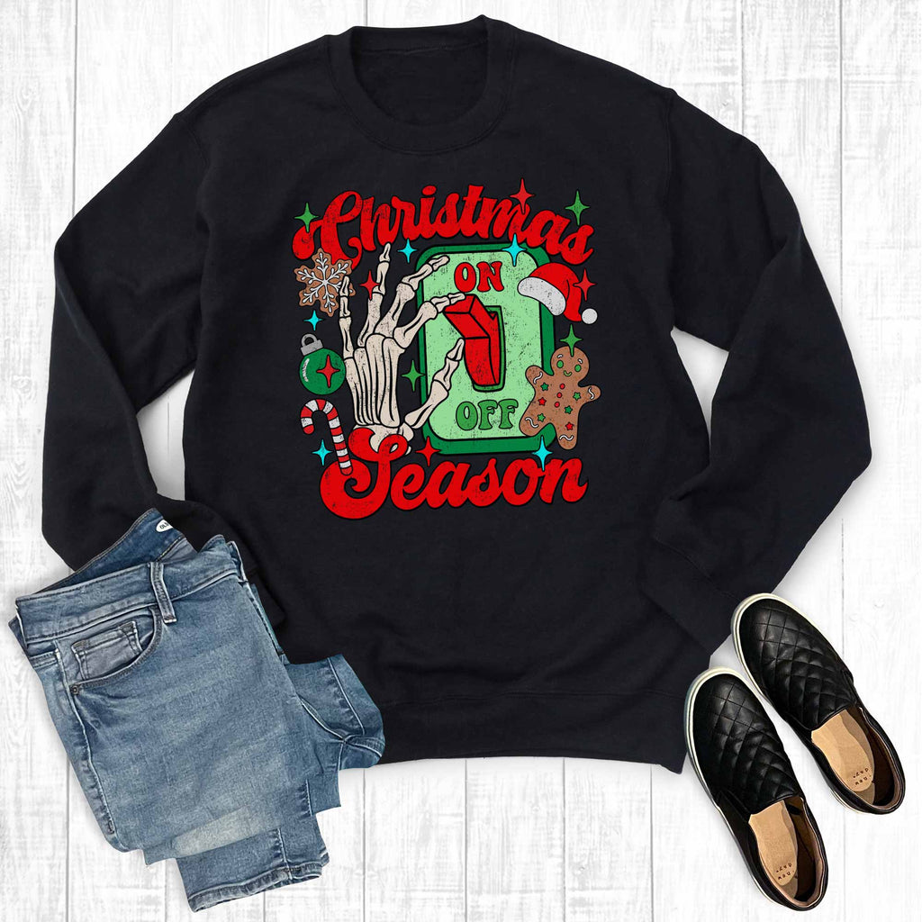 Retro Christmas Season On - Adult & Kids T-Shirts, Sweatshirts & Hoodies apparel design preview 1