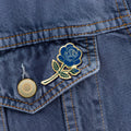 Blue Rose Flower Enamel Pin June Birth Month - Adult & Kids T-Shirts, Sweatshirts & Hoodies apparel design preview 1
