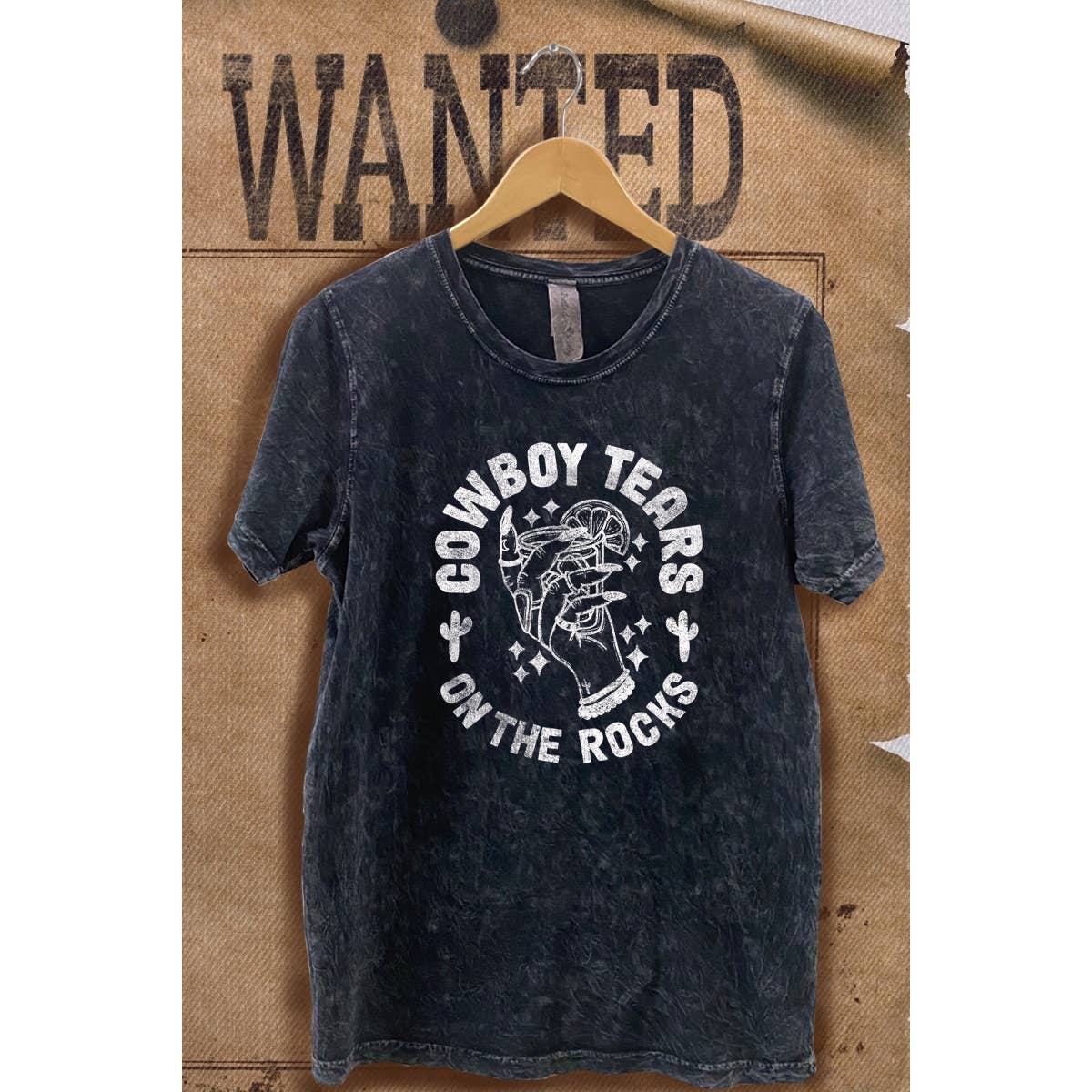 Cowboy Tears On the Rock Vintage Mineral Wash Graphic - Adult & Kids T-Shirts, Sweatshirts & Hoodies apparel design preview 1