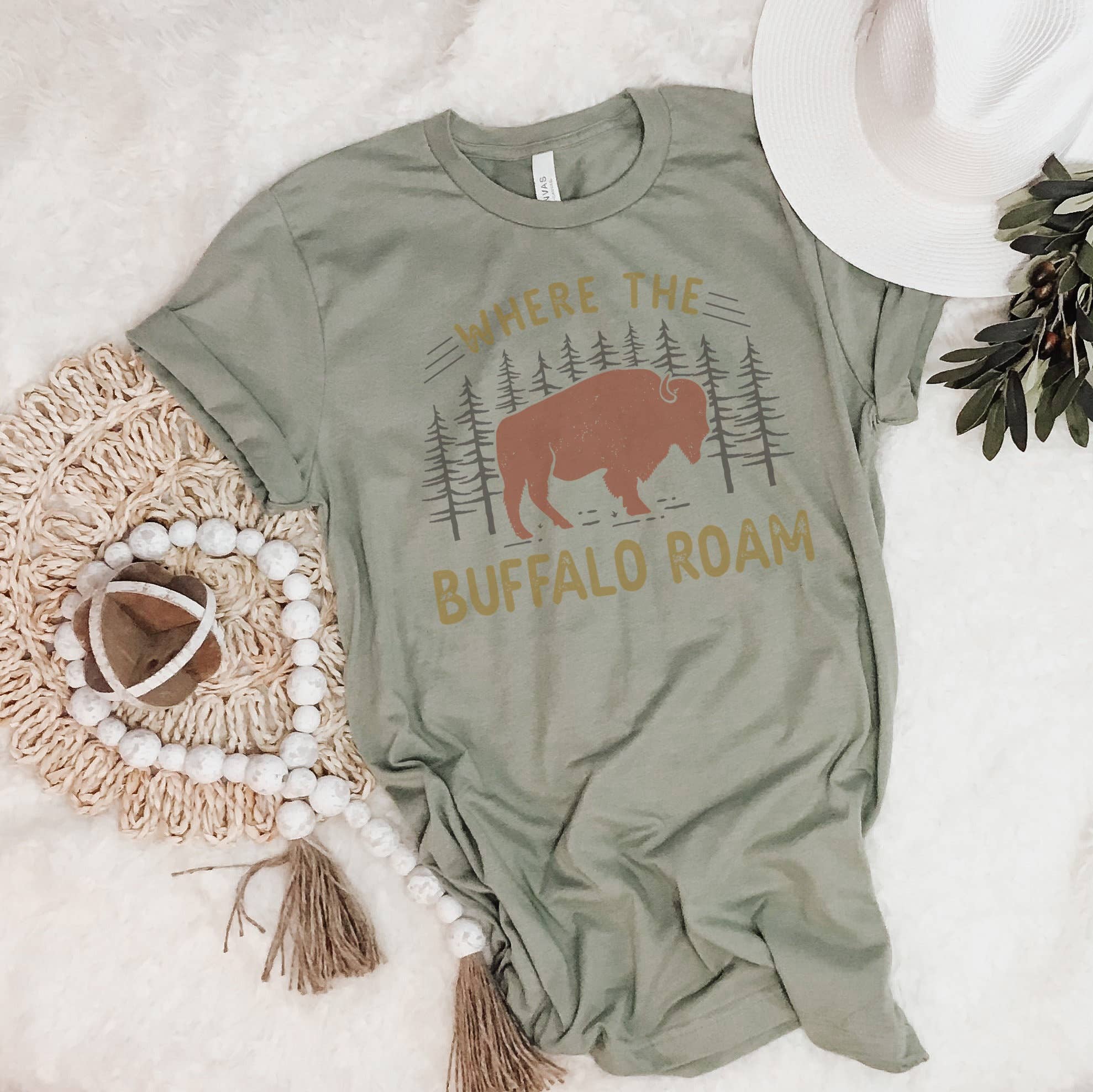 Where the Buffalo Roam L Nature - Adult & Kids T-Shirts, Sweatshirts & Hoodies apparel design preview 1
