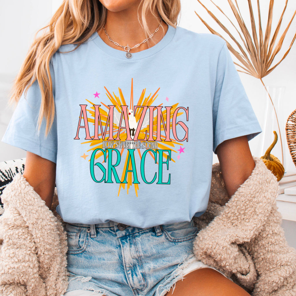 Amazing Grace Christian Graphic Gildan - Adult & Kids T-Shirts, Sweatshirts & Hoodies apparel design preview 1