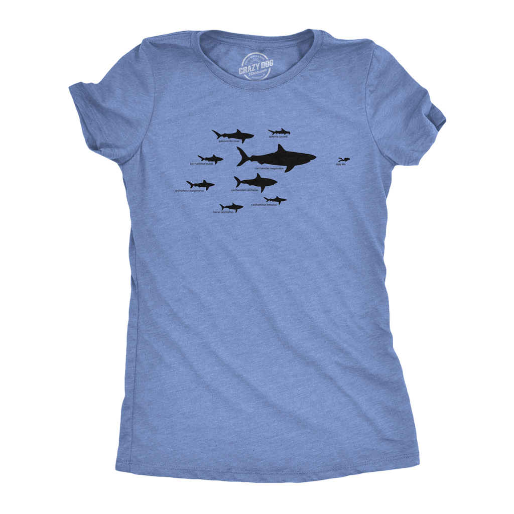Shark Hierarchy Women's - Adult & Kids T-Shirts, Sweatshirts & Hoodies apparel design preview 1