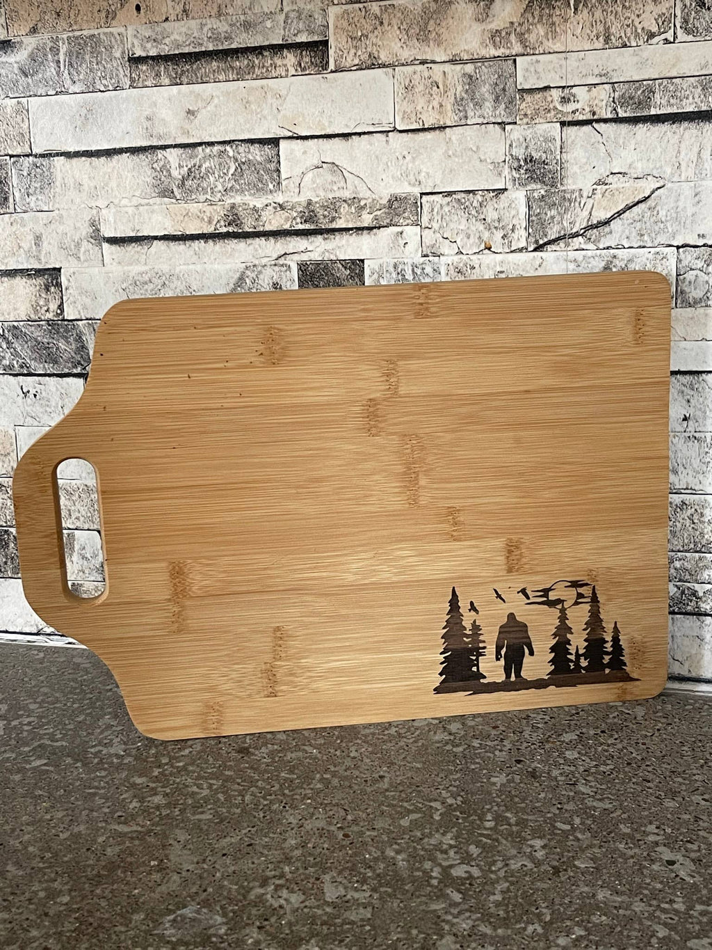 Bigfoot Bamboo Cutting Board - Adult & Kids T-Shirts, Sweatshirts & Hoodies apparel design preview 1