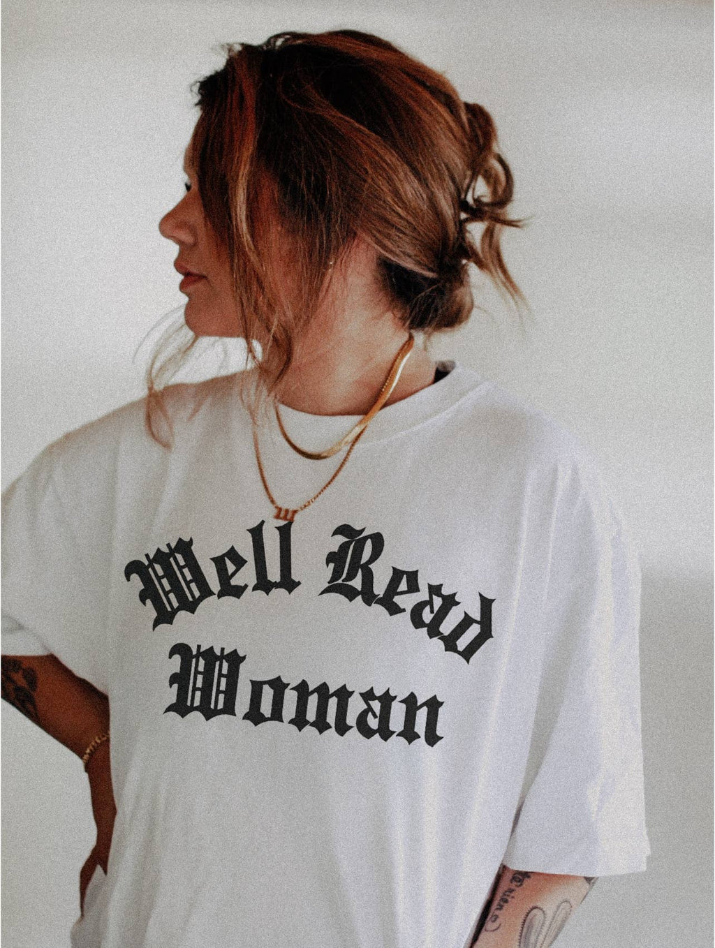 Well Read Woman Bookish Book Womens Graphic White - Adult & Kids T-Shirts, Sweatshirts & Hoodies apparel design preview 1