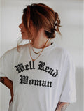 Well Read Woman Bookish Book Womens Graphic White - Adult & Kids T-Shirts, Sweatshirts & Hoodies apparel design preview 1