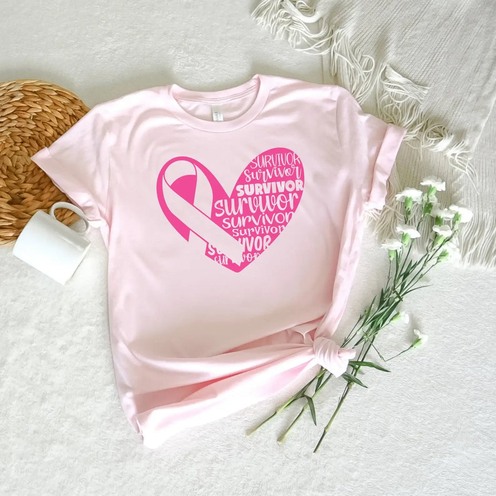 Survivor Pink Ribbon October - Adult & Kids T-Shirts, Sweatshirts & Hoodies apparel design preview 1