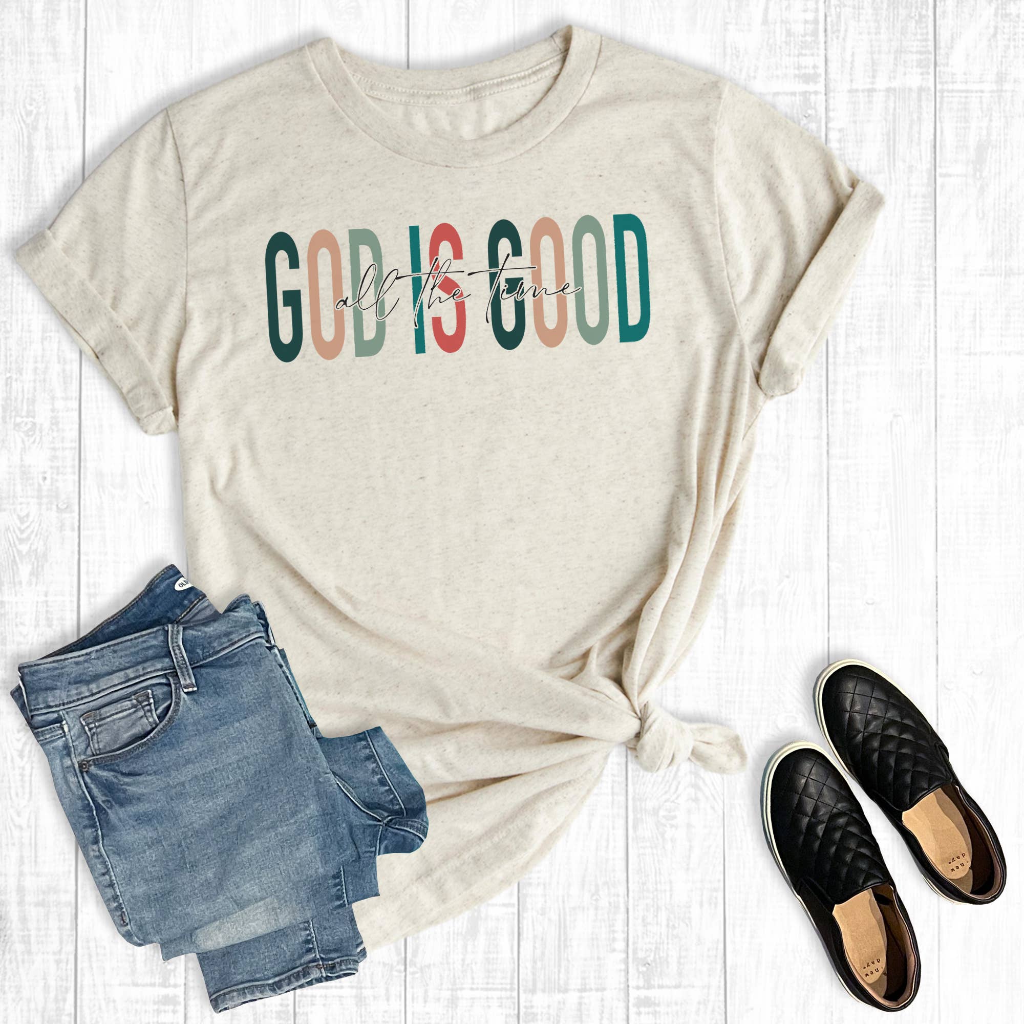 God Is Good All the Time Graphic - Adult & Kids T-Shirts, Sweatshirts & Hoodies apparel design preview 1