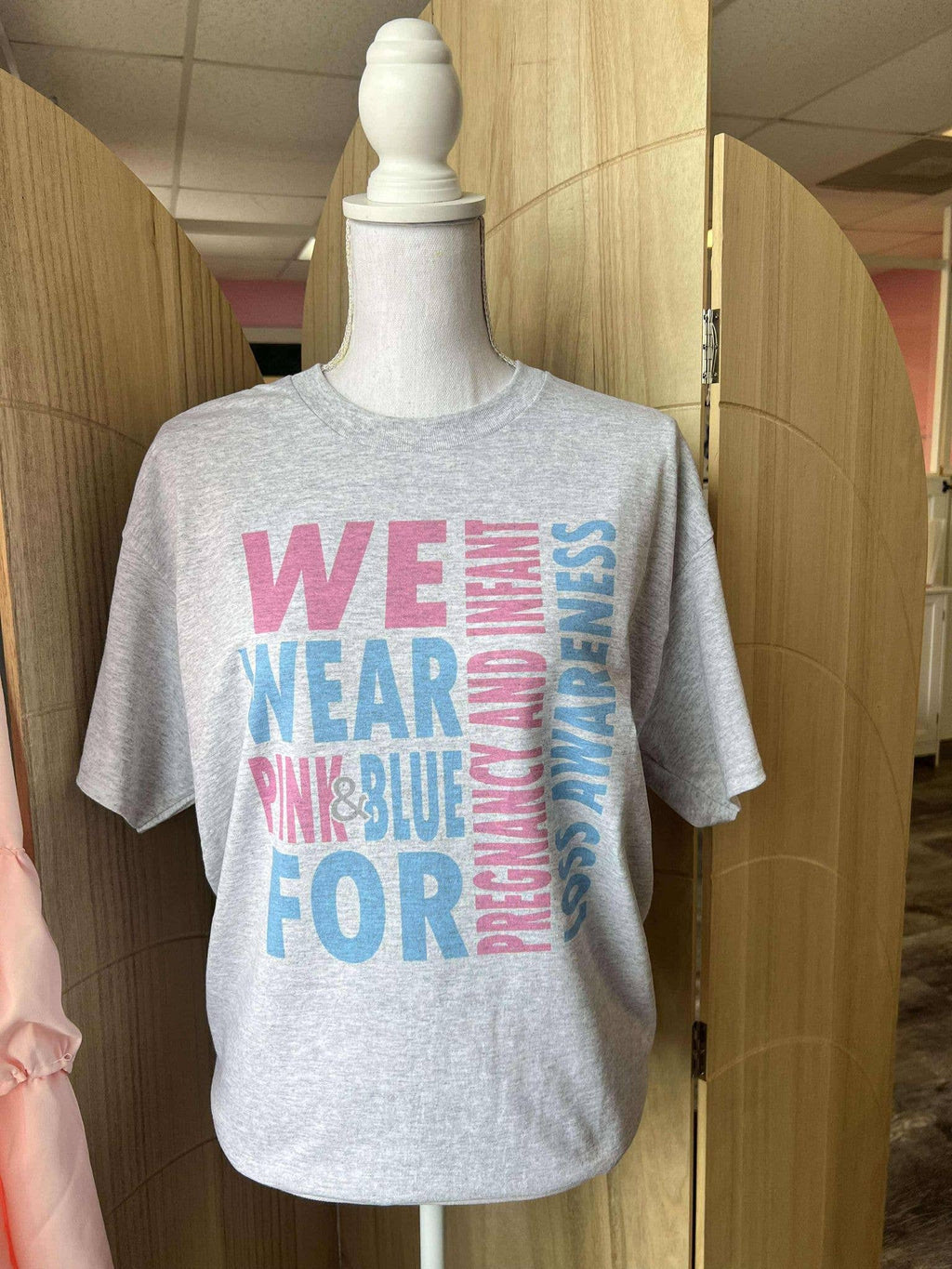 We Wear Pink and Blue On Ash Gray - Adult & Kids T-Shirts, Sweatshirts & Hoodies apparel design preview 1