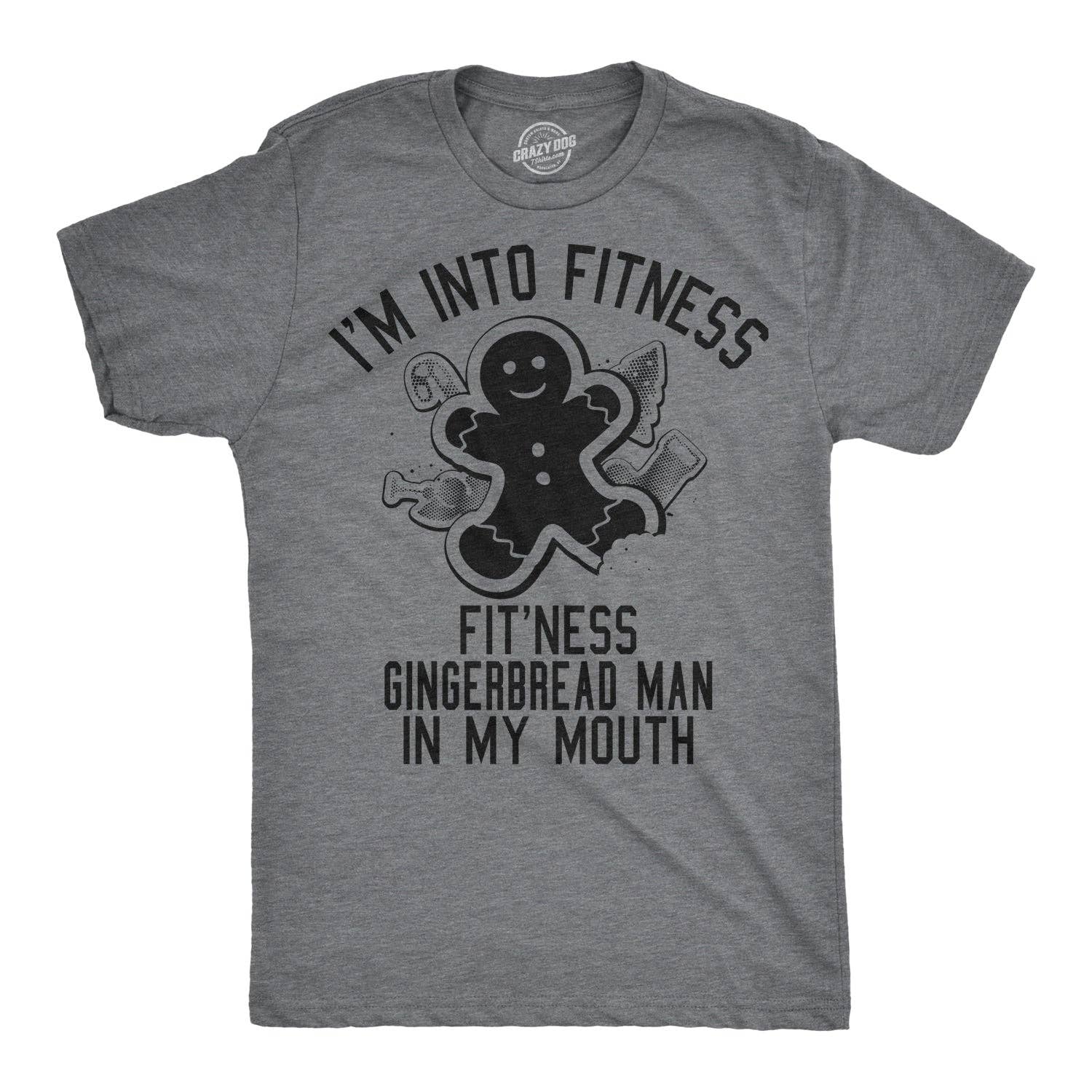 Fitness Gingerbread in My Mouth Men's - Adult & Kids T-Shirts, Sweatshirts & Hoodies apparel design preview 1