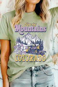 Colorado Rocky Mountains Train Graphic - Adult & Kids T-Shirts, Sweatshirts & Hoodies apparel design preview 1