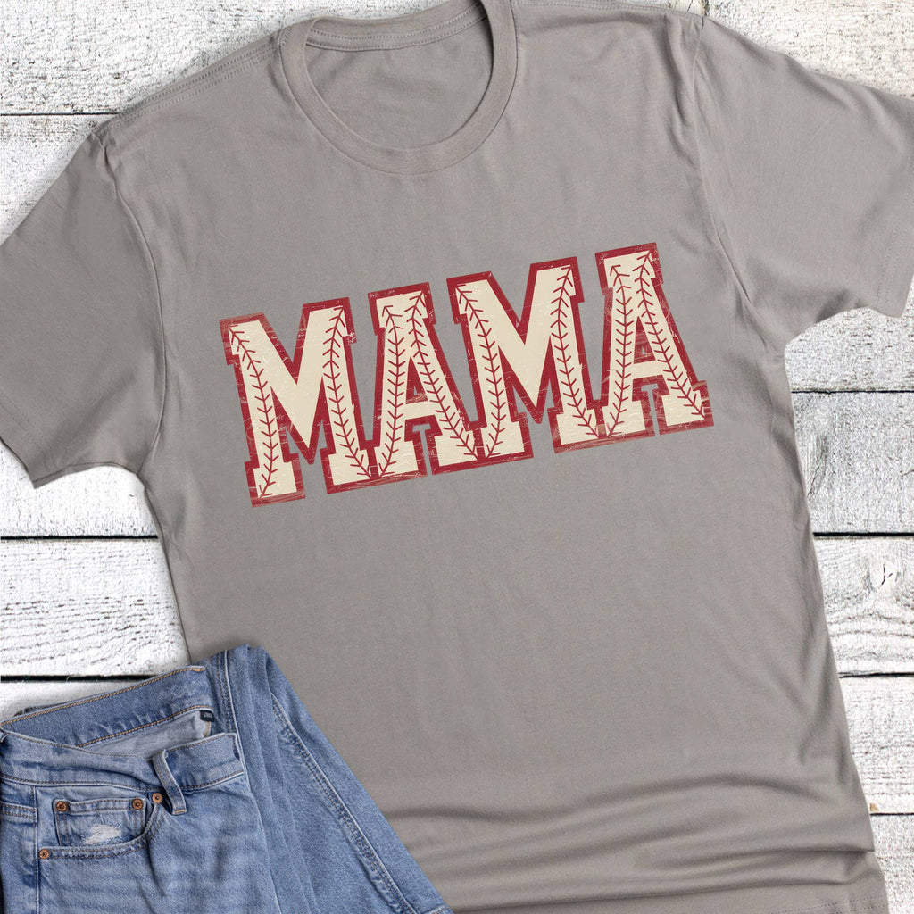 Baseball Retro Mama Stiches Graphic - Adult & Kids T-Shirts, Sweatshirts & Hoodies apparel design preview 1