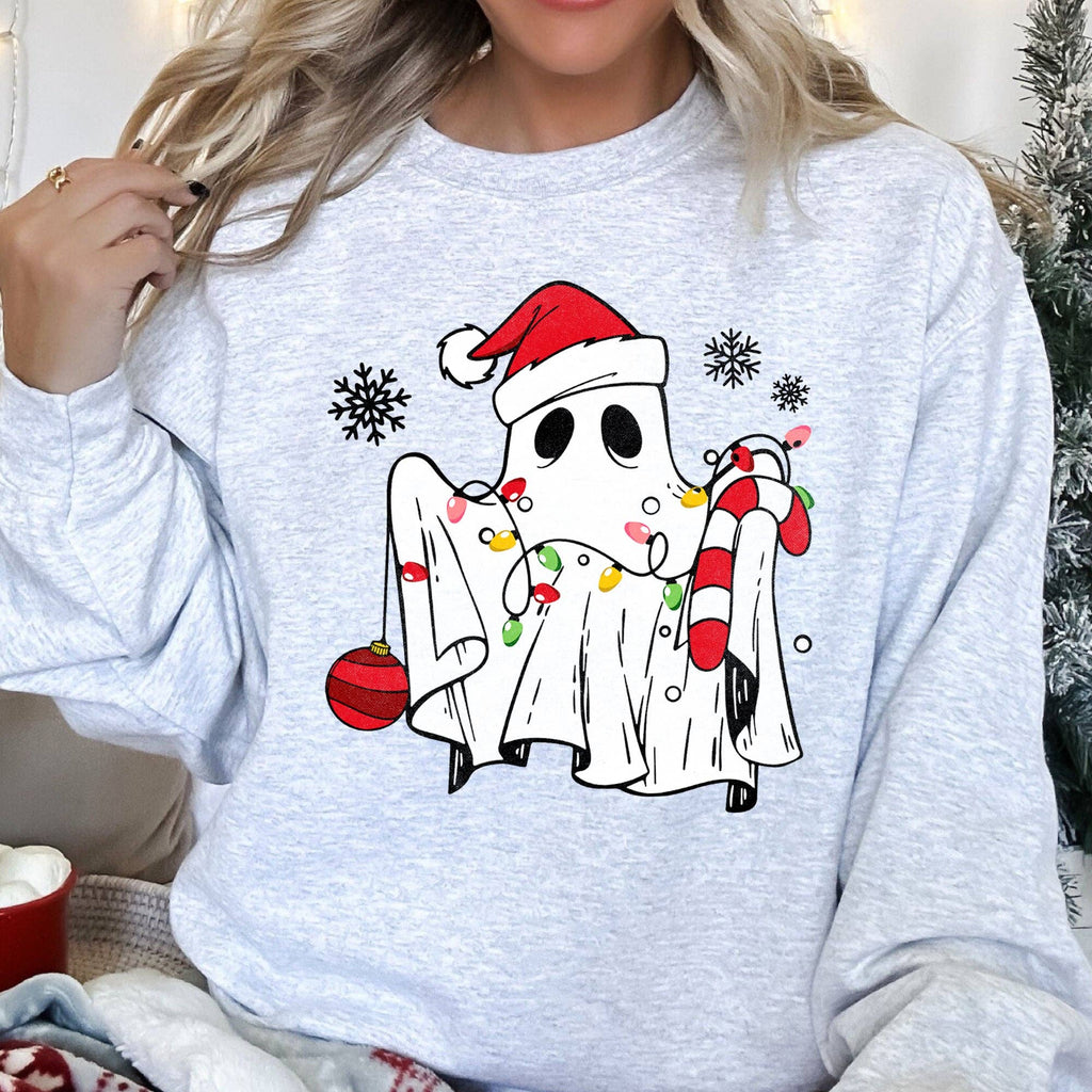 Cute Ghost Christmas - Adult & Kids T-Shirts, Sweatshirts & Hoodies apparel design preview 1