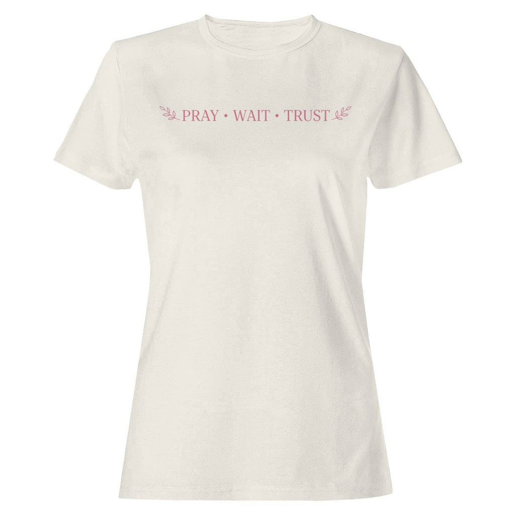 Pray, Wait, Trust Biblical Art Women's - Adult & Kids T-Shirts, Sweatshirts & Hoodies apparel design preview 1