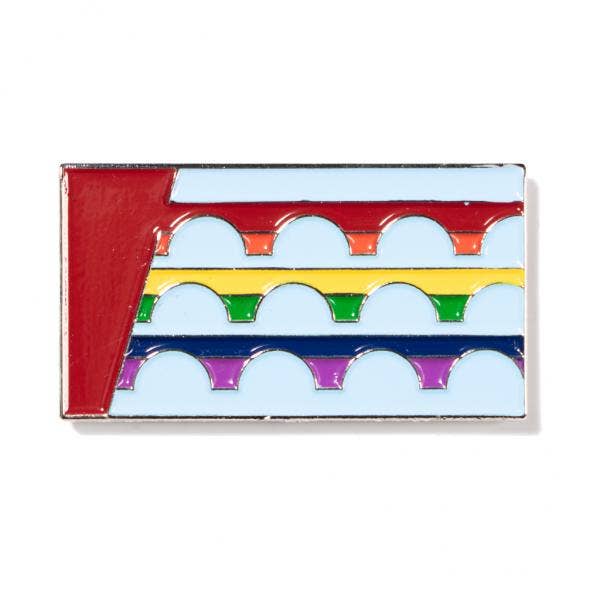 Dsm Pride Flag Enamel Pin - Adult & Kids T-Shirts, Sweatshirts & Hoodies apparel design preview 1
