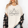 Happy Easter, Minimal, Bunny, Jesus, Rabbit - Adult & Kids T-Shirts, Sweatshirts & Hoodies apparel design preview 1