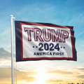 Trump 2024 America First Patch Flag 2394 - Adult & Kids T-Shirts, Sweatshirts & Hoodies apparel design preview 1