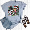 Christmas Frosty the Snowman and Rudolph Graphic - Adult & Kids T-Shirts, Sweatshirts & Hoodies apparel design preview 1