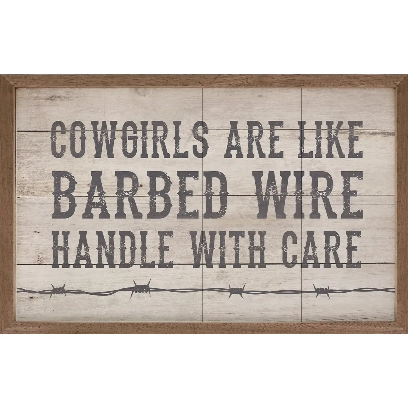 Cowgirls Are Like Barbed Wire Whitewash - Adult & Kids T-Shirts, Sweatshirts & Hoodies apparel design preview 1