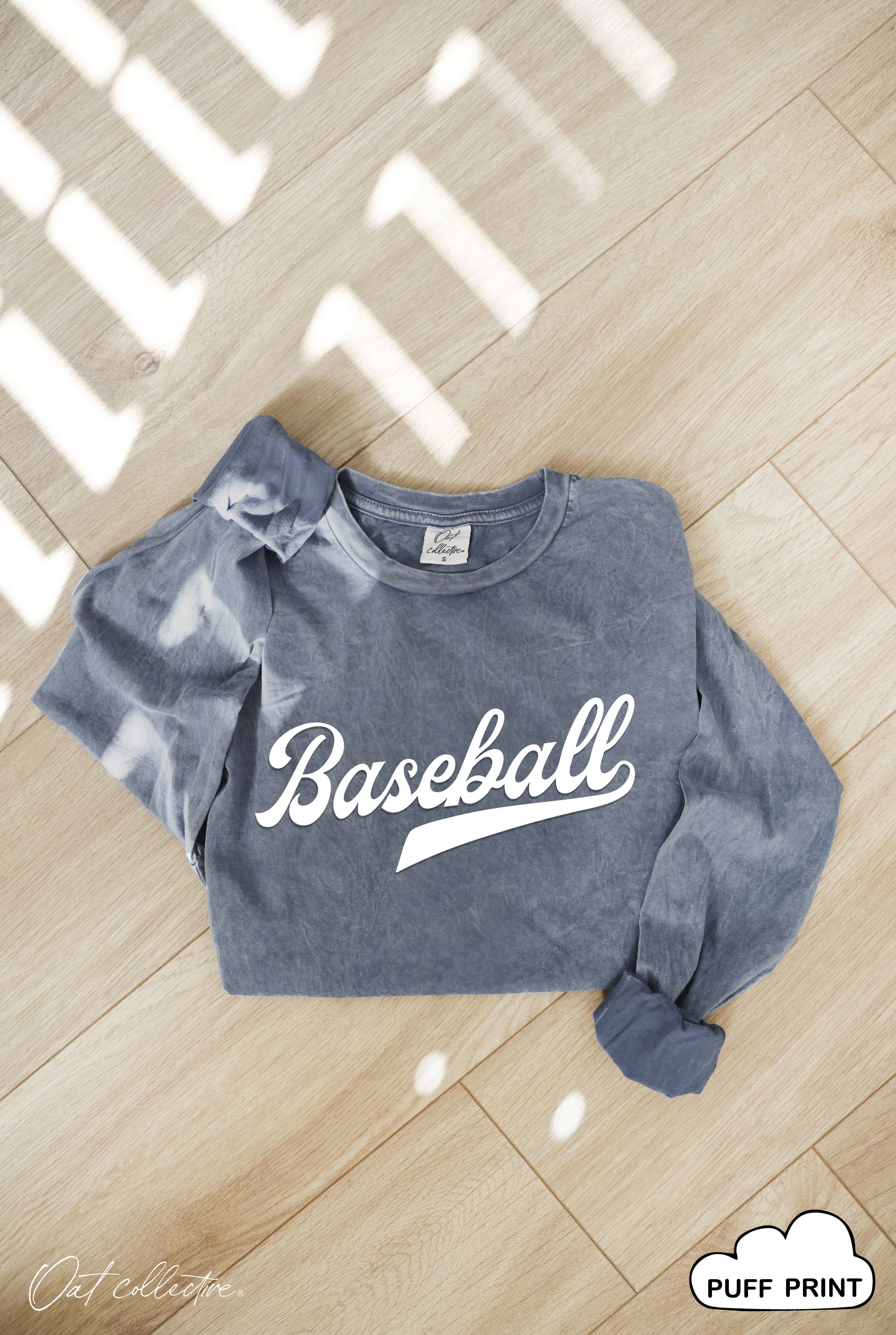 Baseball Puff Mineral Washed Graphic - Adult & Kids T-Shirts, Sweatshirts & Hoodies apparel design preview 1