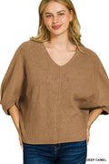 1006 Viscose V Neck Dolman Sweater SI-28880 - Adult & Kids T-Shirts, Sweatshirts & Hoodies apparel design preview 1