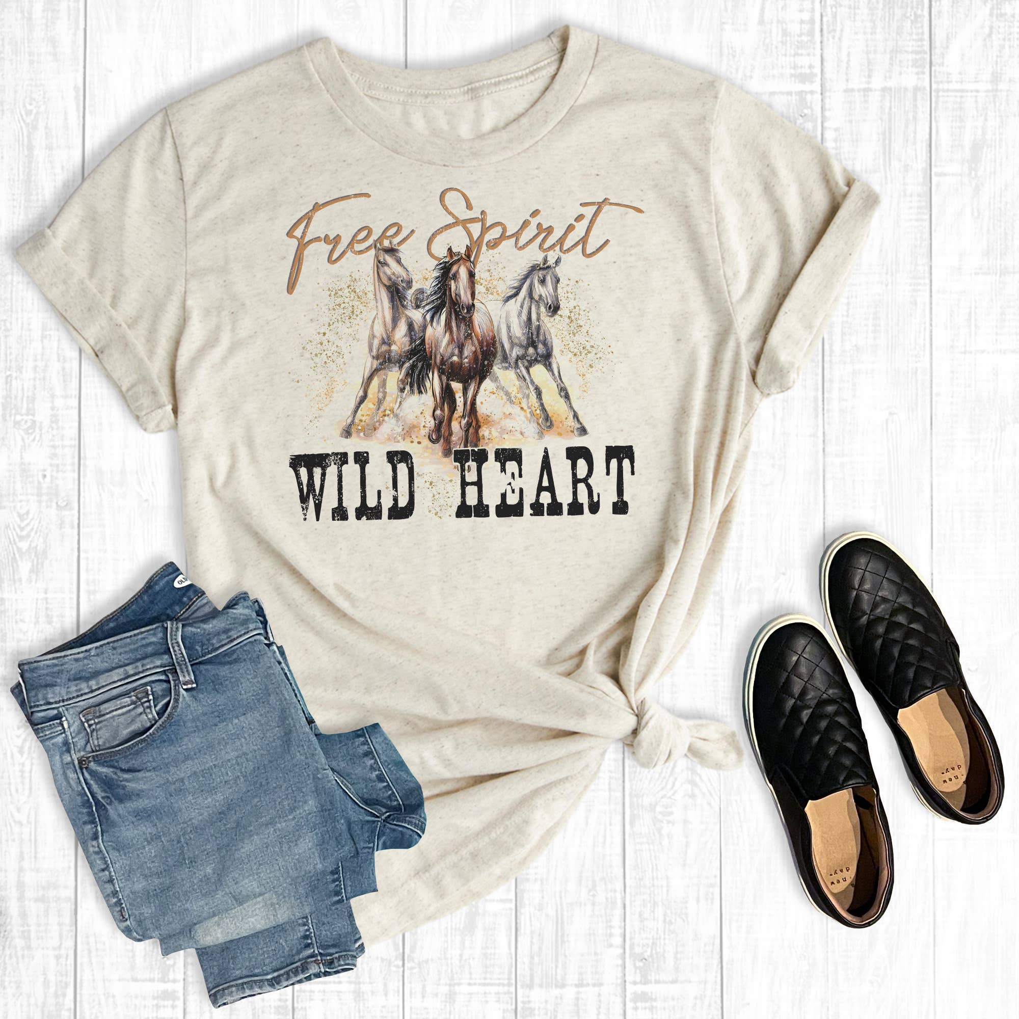 Free Spirit Wild Heart - Adult & Kids T-Shirts, Sweatshirts & Hoodies apparel design preview 1