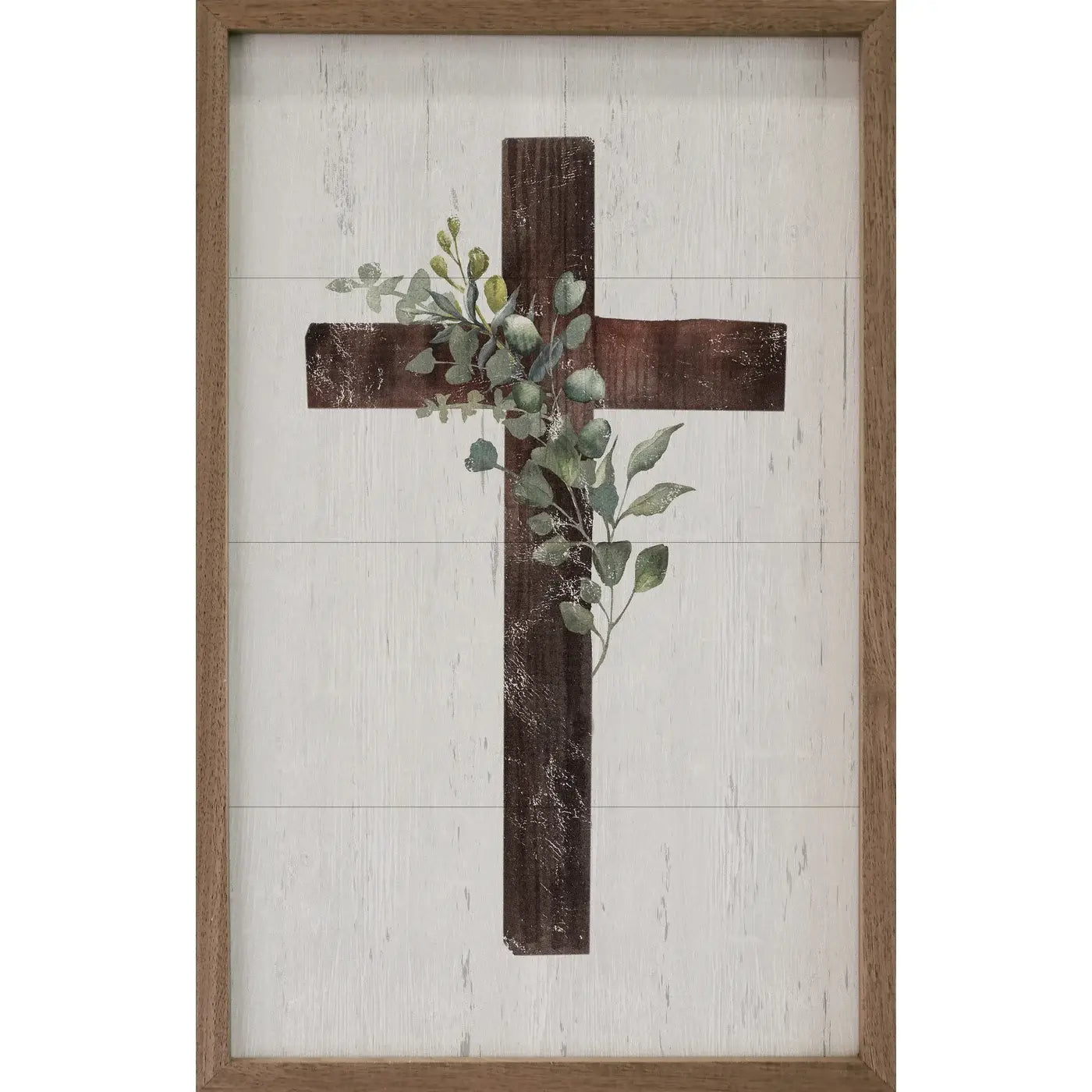 Cross with Greenery Whitewash - Adult & Kids T-Shirts, Sweatshirts & Hoodies apparel design preview 1