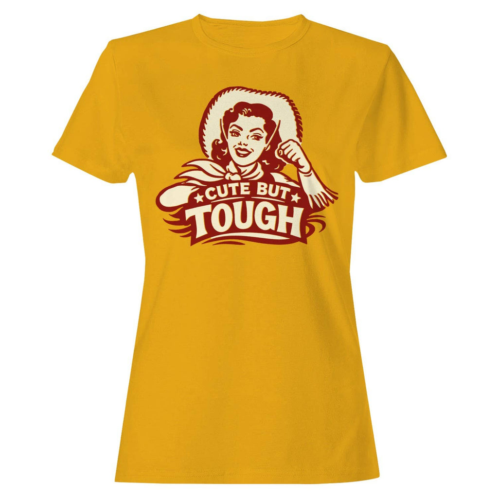 Cute But Tough Cowgirl Women's Gold - Adult & Kids T-Shirts, Sweatshirts & Hoodies apparel design preview 1