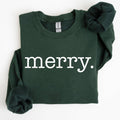Merry, Classic Minimalist, Christmas, Winter Snow - Adult & Kids T-Shirts, Sweatshirts & Hoodies apparel design preview 1