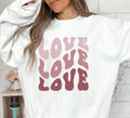 Love Crewneck Valentine's Day Sizes - Adult & Kids T-Shirts, Sweatshirts & Hoodies apparel design preview 1