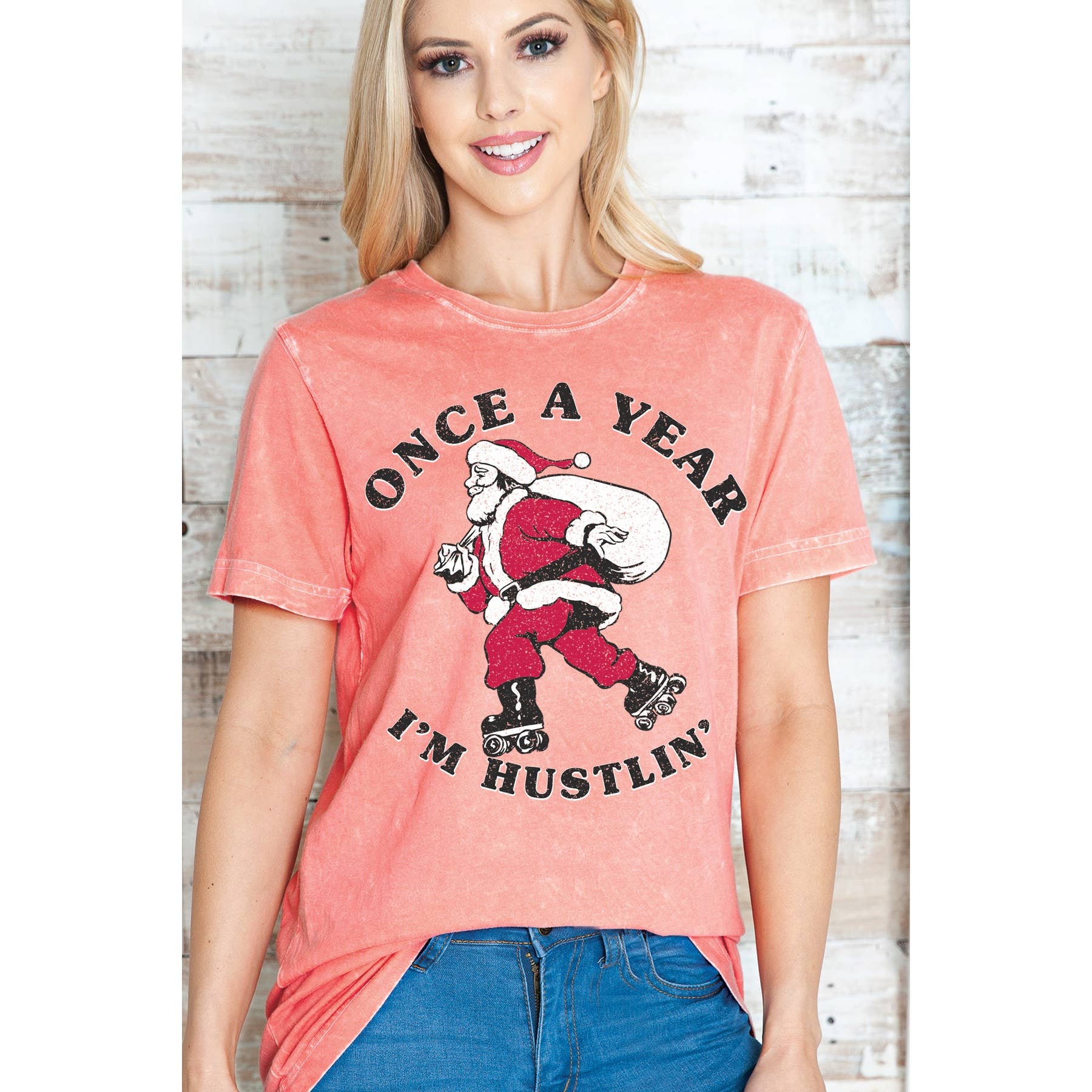 Santa I Am Hustlin Mineral Wash - Adult & Kids T-Shirts, Sweatshirts & Hoodies apparel design preview 1