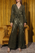 V Neck Sequin Jumpsuit - Adult & Kids T-Shirts, Sweatshirts & Hoodies apparel design preview 1