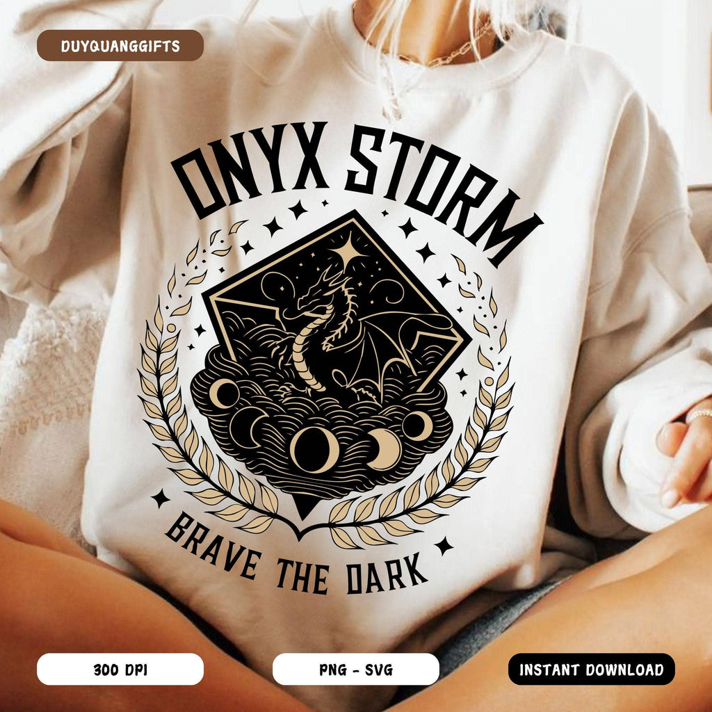 Onyx Storm Inspired Fourth Wingg Design Xaden Riorson - Adult & Kids T-Shirts, Sweatshirts & Hoodies apparel design preview 1