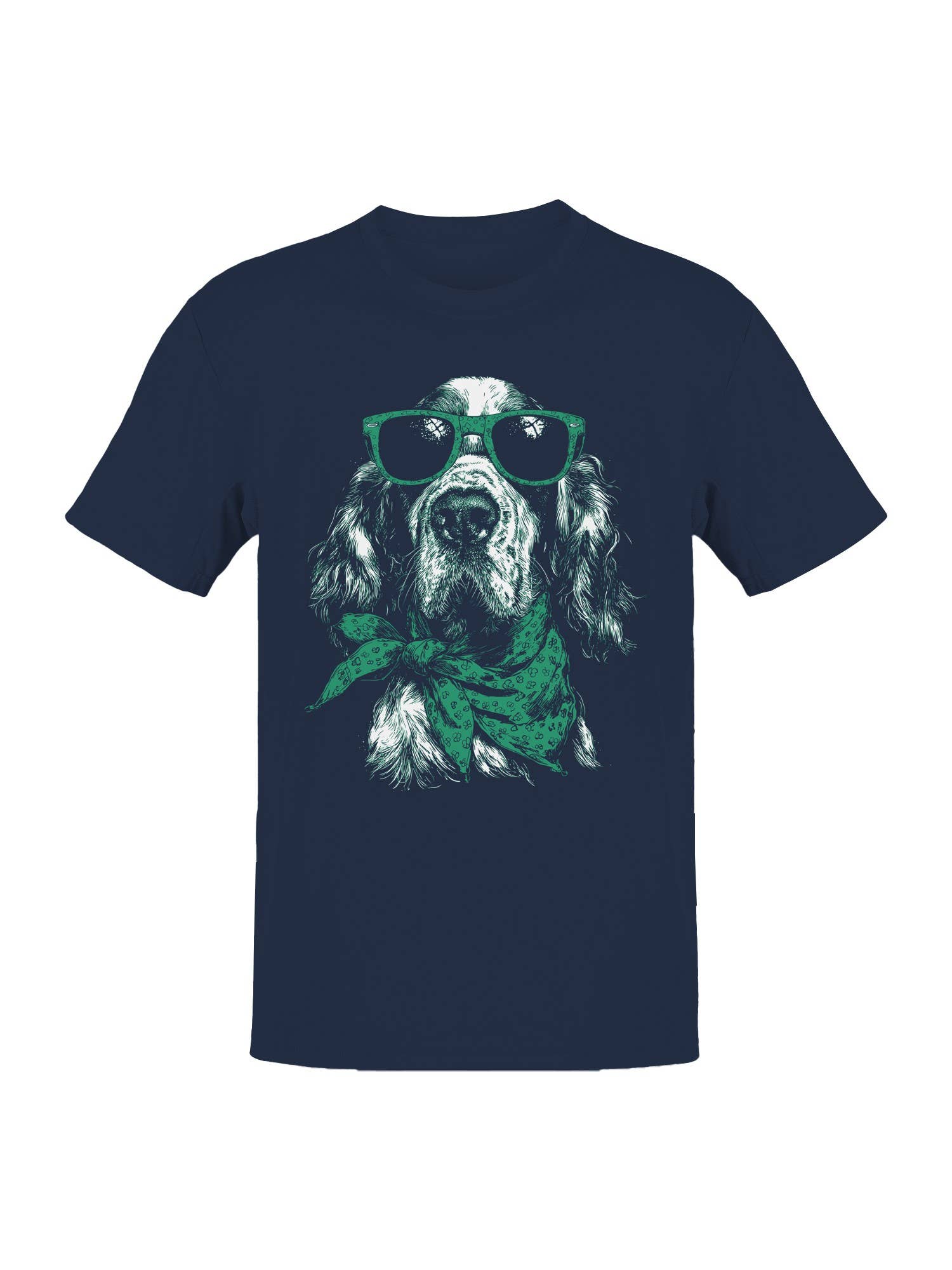 St. Patrick's Day Cool Dog in Shades Men's - Adult & Kids T-Shirts, Sweatshirts & Hoodies apparel design preview 1