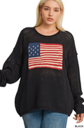 0819 Plus American Flag Crew Neck Sweater SI-28626 - Adult & Kids T-Shirts, Sweatshirts & Hoodies apparel design preview 1