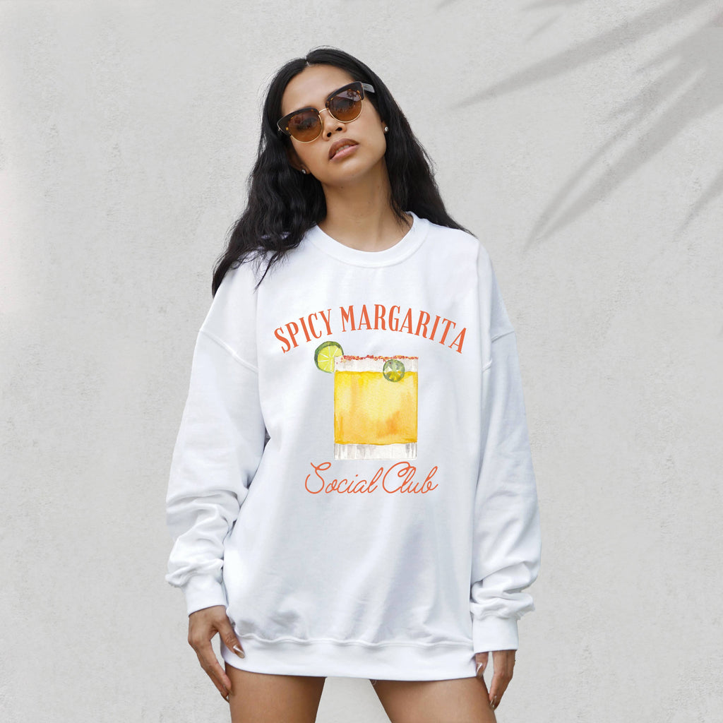 Spicy Marg, Tini Time, Social Club, Cocktail - Adult & Kids T-Shirts, Sweatshirts & Hoodies apparel design preview 1
