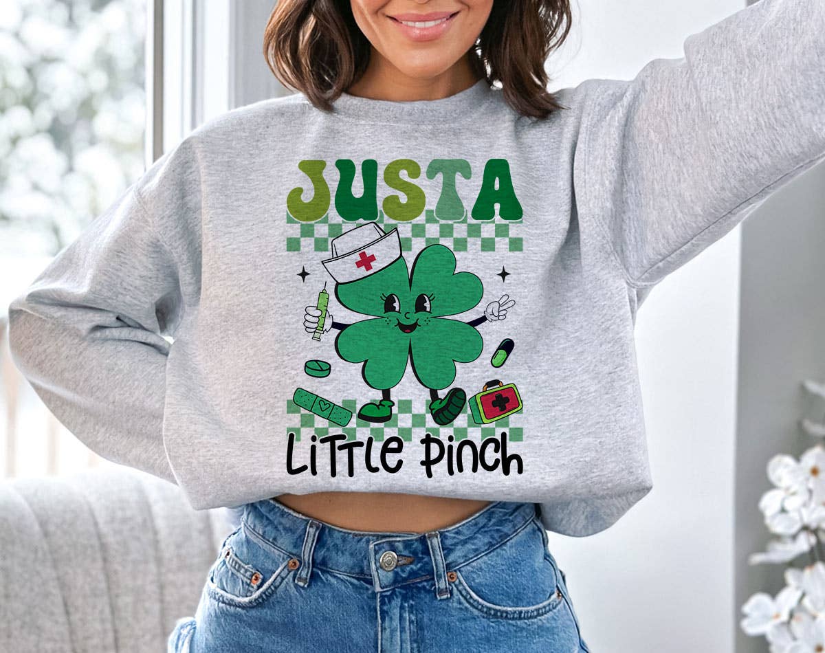Just A Little Pinch Funny St Patrick's Day - Adult & Kids T-Shirts, Sweatshirts & Hoodies apparel design preview 1