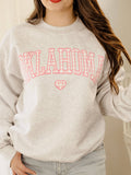 Oklahoma Gingham Heart Gray - Adult & Kids T-Shirts, Sweatshirts & Hoodies apparel design preview 1