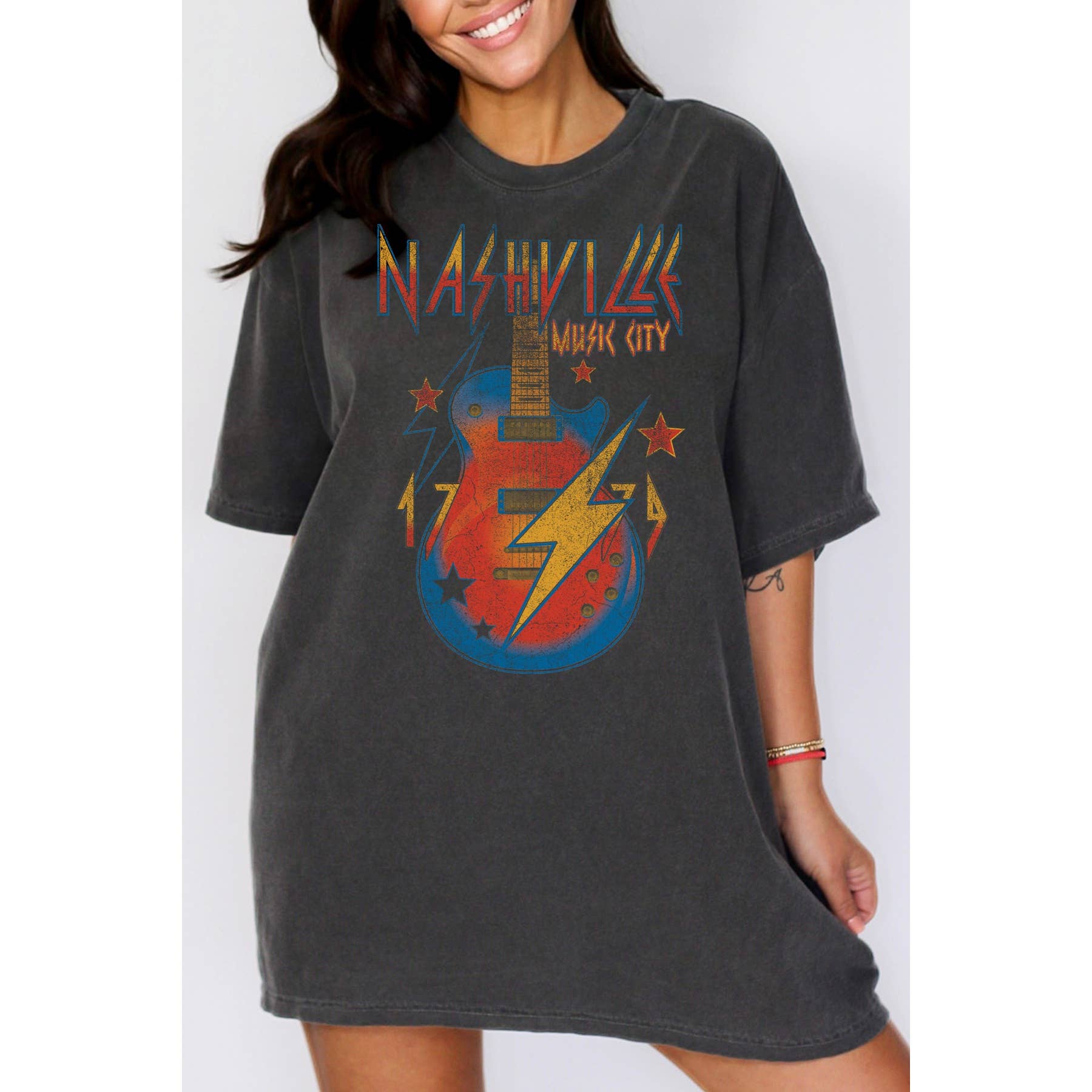 Unisex Oversized -Nashville Music City - Adult & Kids T-Shirts, Sweatshirts & Hoodies apparel design preview 1