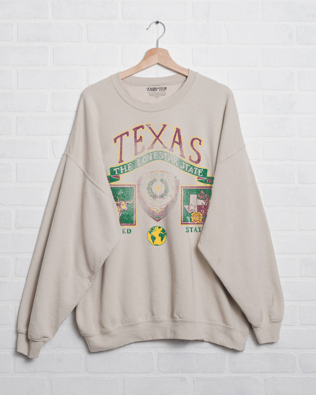 Texas Patch Sand Thrifted Graphic - Adult & Kids T-Shirts, Sweatshirts & Hoodies apparel design preview 1