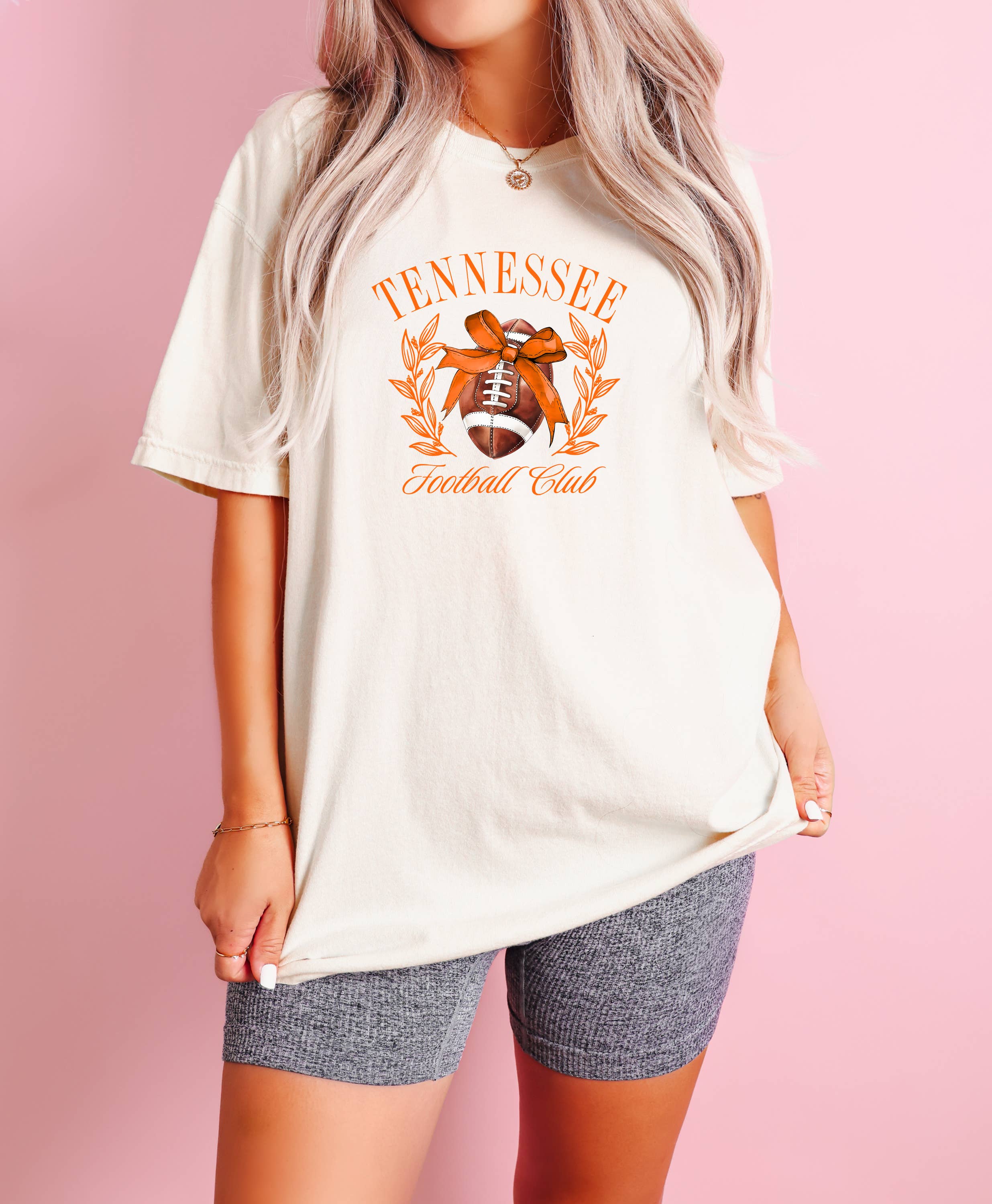 Tennessee, Football Game Day, Boots and Bows - Adult & Kids T-Shirts, Sweatshirts & Hoodies apparel design preview 1