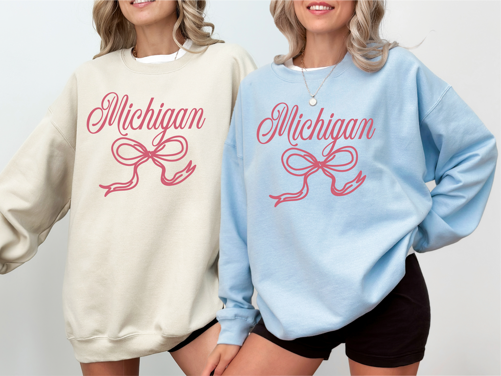 Bows, Michigan Game Day, Graphic - Adult & Kids T-Shirts, Sweatshirts & Hoodies apparel design preview 1