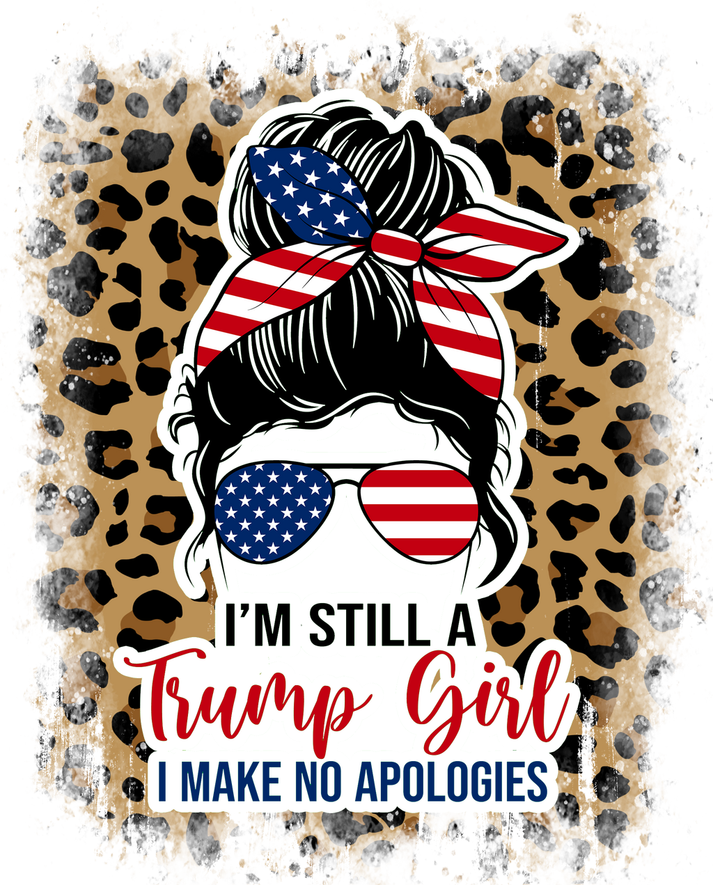 Trump Girl No Apologies Decal 2272 - Adult & Kids T-Shirts, Sweatshirts & Hoodies apparel design preview 1