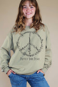 Peace Floral Graphic Brushed - Adult & Kids T-Shirts, Sweatshirts & Hoodies apparel design preview 1