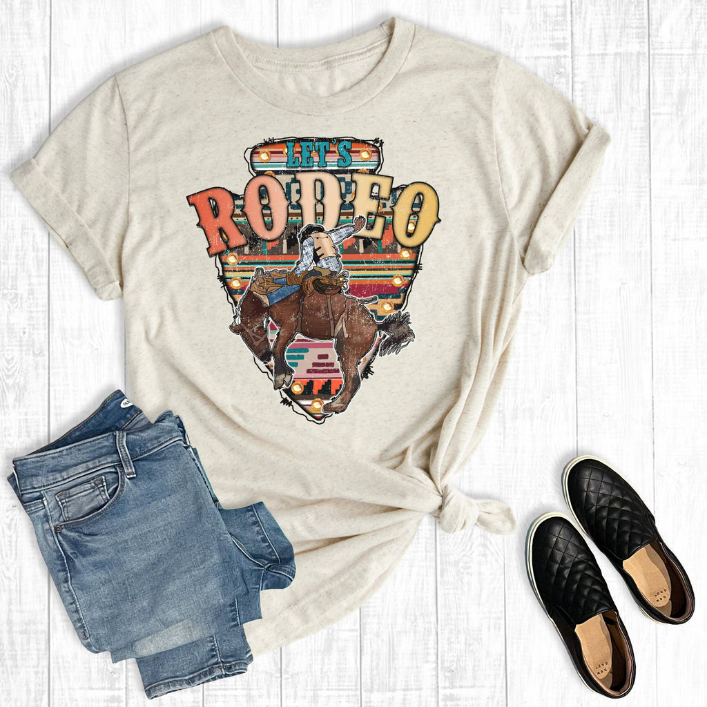 Western Let's Rodeo Graphic - Adult & Kids T-Shirts, Sweatshirts & Hoodies apparel design preview 1