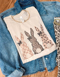Cheetah and Checkered Easter Bunny Graphic or - Adult & Kids T-Shirts, Sweatshirts & Hoodies apparel design preview 1