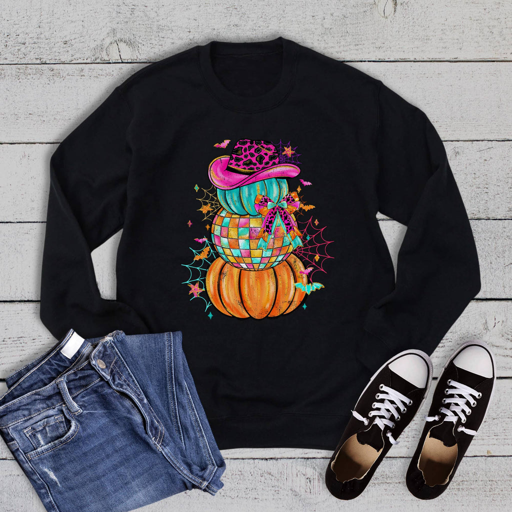 Western Disco Cowgirl Pumpkins - Adult & Kids T-Shirts, Sweatshirts & Hoodies apparel design preview 1
