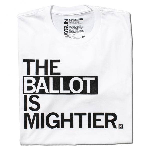 The Ballot Is Mightier (R) - Adult & Kids T-Shirts, Sweatshirts & Hoodies apparel design preview 1