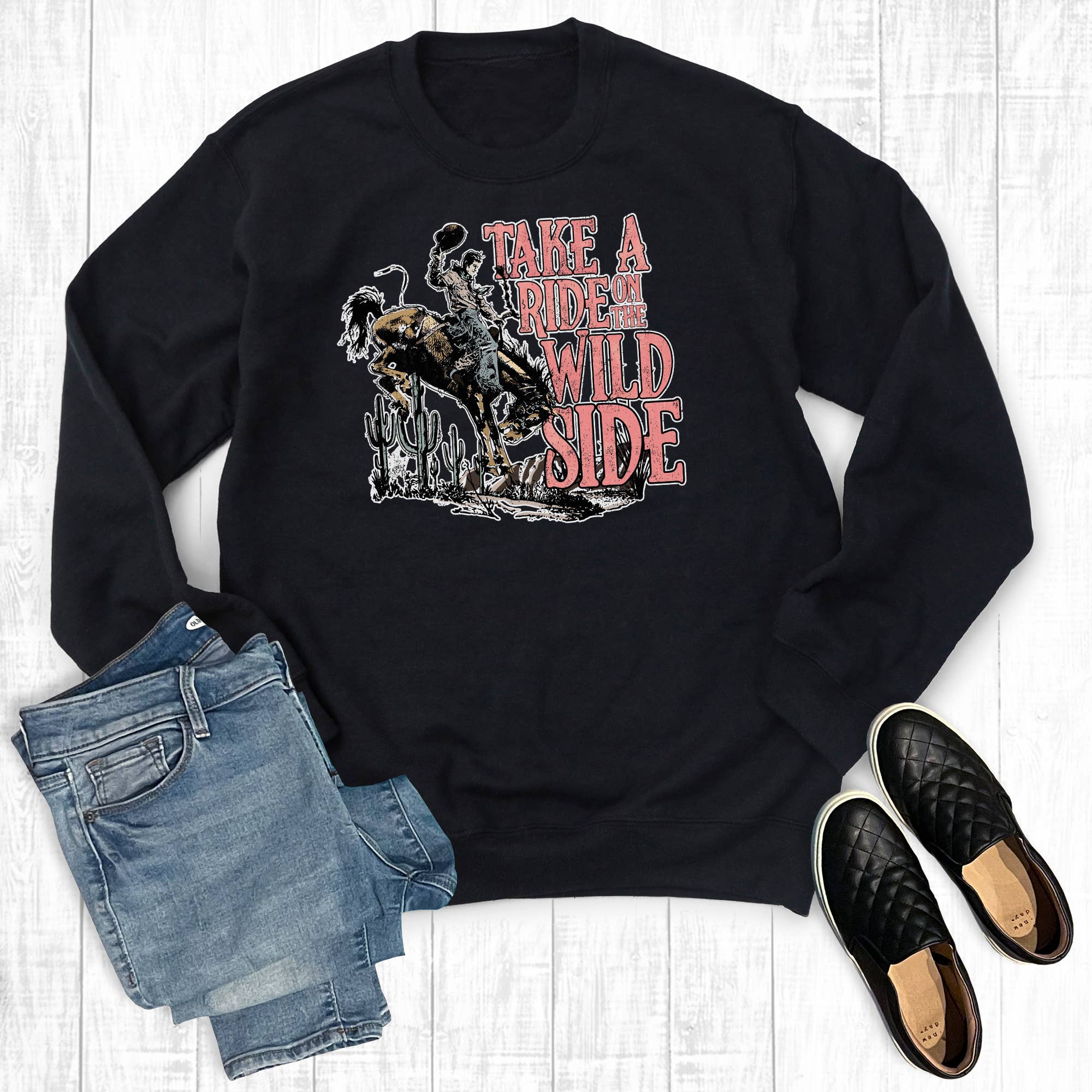 Take A Ride On the Wild Side - Adult & Kids T-Shirts, Sweatshirts & Hoodies apparel design preview 1