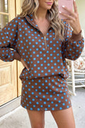 Polka Dot Hooded Top Casual Mini Skort Set(S-Xl) - Adult & Kids T-Shirts, Sweatshirts & Hoodies apparel design preview 1
