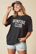 Bonfire Club Oversized Mineral Washed Graphic Top - Adult & Kids T-Shirts, Sweatshirts & Hoodies apparel design preview 1